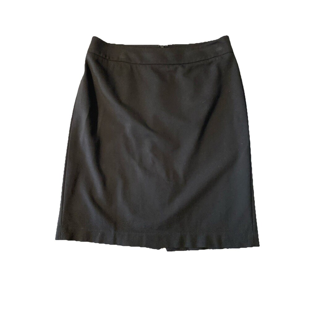 Talbots Straight Pencil Skirt Women's Sz 6 Black Stretch Zipper Back